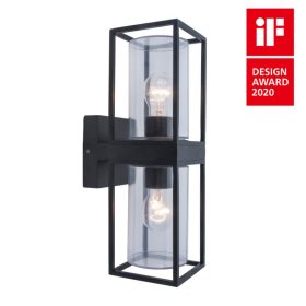   Lutec Flair kültéri falilámpa, 2x40W E27, IP44, 5288804012