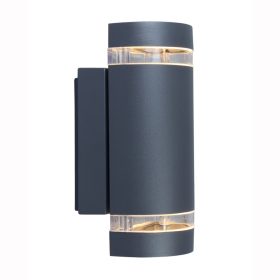 Lutec Focus 6040-gr kültéri falilámpa, 2x35W GU10