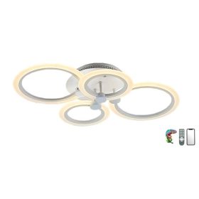   Lucero Mick 6003-4 távirányítós, smart mennyezeti lámpa, 85W LED, 3000K-6500K+RGB, 5950 lm