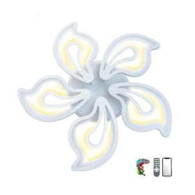   Lucero Sebastian 6054-5-W távirányítós, smart mennyezeti lámpa, 173W LED, 3000K-6500K+RGB, 12110 lm