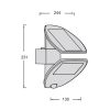 Lutec Zeta P9011-si mozgásérzékelős szolár falilámpa, 2,4W LED