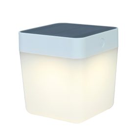 Lutec Table Cube P9080-3K-wh szolár asztali lámpa, 1W LED