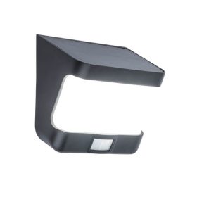   Lutec Try napelemes, mozgásérzékelős kültéri falilámpa, 8W LED, 5000K, 500 lm, IP54