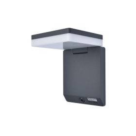   Lutec Moze napelemes kültéri falilámpa, 8W LED, 4000K, 1000 lm, IP44