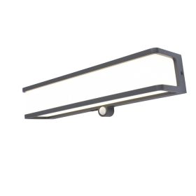   Lutec Doblo mozgásérzékelős, napelemes kültéri falilámpa, 16,5W LED, 4000K, 1800 lm, IP54