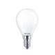 Philips P45 E14 LED kisgömb fényforrás, 2.2W=25W, 2700K, 250 lm, 220-240V