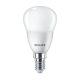 Philips P45 E14 LED kisgömb fényforrás, 5W=40W, 4000K, 470 lm, 220-240V