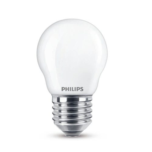 Philips P45 E27 LED kisgömb fényforrás, dimmelhető, 3.4W=40W, 2200-2700K, 470 lm, 220-240V
