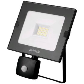   Avide ABSSFLCW-20W-PIR mozgásérzékelős LED reflektor, 20W, 6400K, 1610 lm, IP65