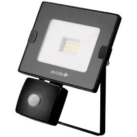   Avide ABSSFLNW-10W-PIR mozgásérzékelős LED reflektor, 10W, 4000K, 800 lm, IP65
