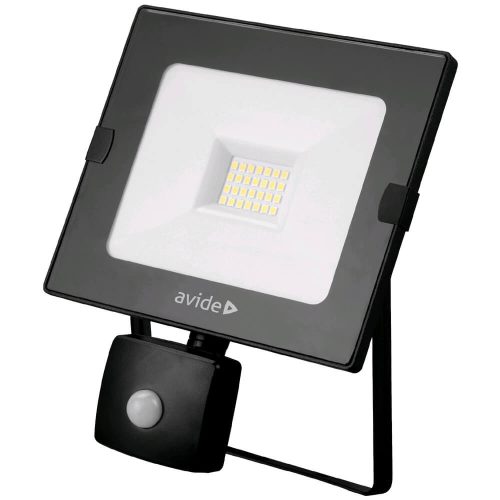 Avide ABSSFLNW-20W-PIR mozgásérzékelős LED reflektor, 20W, 4000K, 1600 lm, IP65