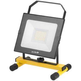  Avide ABSSTFLNW-30W hordozható, állványos LED reflektor 30W, 4000K, 2250 lm, IP65, 1,5m