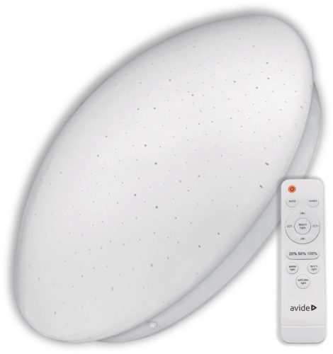 Avide Stella ACLOCCT-48W távirányítós mennyezetlámpa, 48W LED, 3000K-6400K, 2400 lm