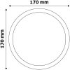 Avide ACSMCW-R-12W-ALU mennyezeti lámpa, 12W LED, 6400K, 950 lm