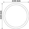 Avide ACSMCW-R-18W-ALU mennyezeti lámpa, 18W LED, 6400K, 1490 lm