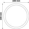 Avide ACSMCW-R-24W-ALU mennyezeti lámpa, 24W LED, 6400K, 2000 lm