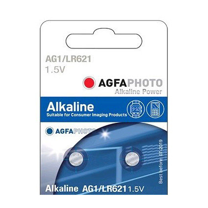 AgfaPhoto Alkáli gombelem AG1 LR60, 2 db