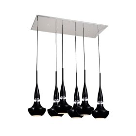 AZzardo Tasos 6 BK függeszték, 6x28W E14