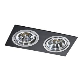 AZzardo Siro 2 BK/ALU beépíthető lámpa, 2X50W G53