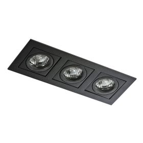 AZzardo Paco 3 BK beépíthető lámpa, 3X50W GU5,3