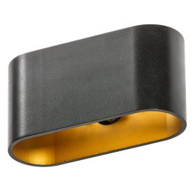 AZzardo Vega BK/GO falilámpa, 1x33W G9