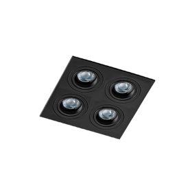 AZzardo Caro 4 Square BK beépíthető lámpa, 4X35W GU10