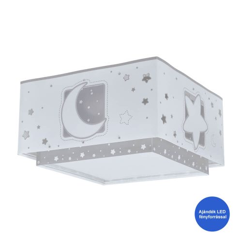 Dalber Moonlight Grey 63236E gyerek mennyezeti lámpa, 2x15W E27 LED
