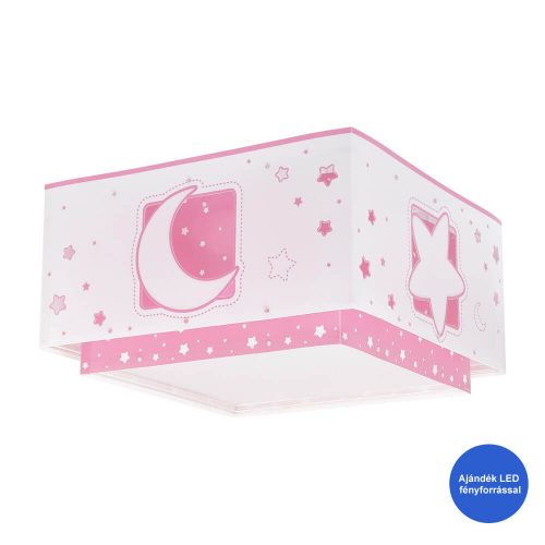 Dalber Moonlight Pink 63236S gyerek mennyezeti lámpa, 2x15W E27 LED