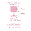Dalber Little Pink Owl 64481 gyerek asztali lámpa, 1x8W E14 LED