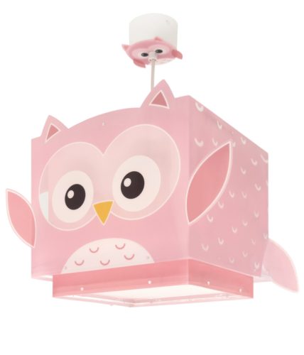 Dalber Little Pink Owl 64482 gyerek függeszték, 1x15W E27 LED