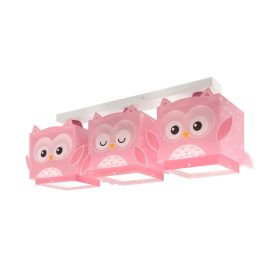   Dalber Little Pink Owl 64483 gyerek mennyezeti lámpa, 3x15W E27 LED
