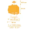 Dalber Little Chicken 64642 gyerek függeszték, 1x15W E27 LED