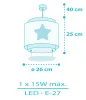 Dalber Baby Dreams 76012T gyerek függeszték, 1x15W E27 LED
