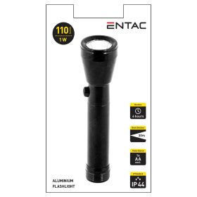 Entac elemlámpa alu 1W, 110 lm, AA, IP44