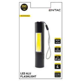   Entac tölthető elemlámpa PowerBank funkcióval, 3W, 350 lm, IP44