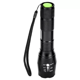   Entac fókuszálható elemlámpa alu biciklikormány adapterrel, 5W, 500 lm, 3xAAA, IP65