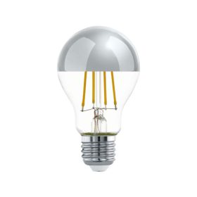   Eglo 110029 E27-LED-A60 ezüst tetőtükrös fényforrás, 7,3W=60W, 2700K, 806 lm