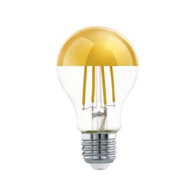   Eglo 110031 E27-LED-A60 arany tetőtükrös fényforrás, 7,3W=60W, 2700K, 806 lm