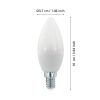 Eglo 110126 E14-LED-C37 dimmelhető gyertya LED fényforrás, 4,9W=40W, 3000K, 470 lm