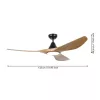Eglo Portsea 35113 ventilátoros mennyezeti lámpa, 19W LED, 3000K-4000K-5000K, 2100-2300-2200 lm