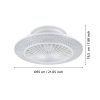 Eglo Malinska 35145 mennyezeti ventilátoros lámpa, 3x12,6W LED, 2700K-6500K, 4500 lm