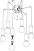 Eglo GIACONECCHIA 39833 függeszték, 6x40W E27