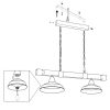 Eglo OLDBURY 49684 függeszték, 2x60W E27