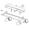 Eglo ROTTELO 90915 spotlámpa, 2x5W GU10 LED, 3000K, 2x400 lm