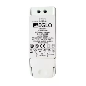   Eglo 92348 elektronikus transzformátor 0-70W halogén vagy 0-40W LED fényforrásokhoz, 11,5V