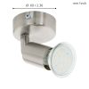 Eglo BUZZ-LED 92595 spotlámpa, 1x3W GU10 LED, 3000K, 240 lm