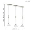 Eglo Montefio 93468 függeszték, 3x6W LED