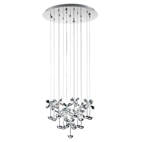 Eglo Pianopoli 93662 kristály függeszték, 15x2,5W LED, 3000K, 15x270 lm