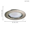 Eglo Peneto 94237 beépíthető, fix spotlámpa szett, 3x3W GU10 LED, 3000K, 3x240 lm