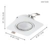 Eglo Peneto 94262 beépíthető, fix spotlámpa, 1x5W GU10 LED, 3000K, 400 lm